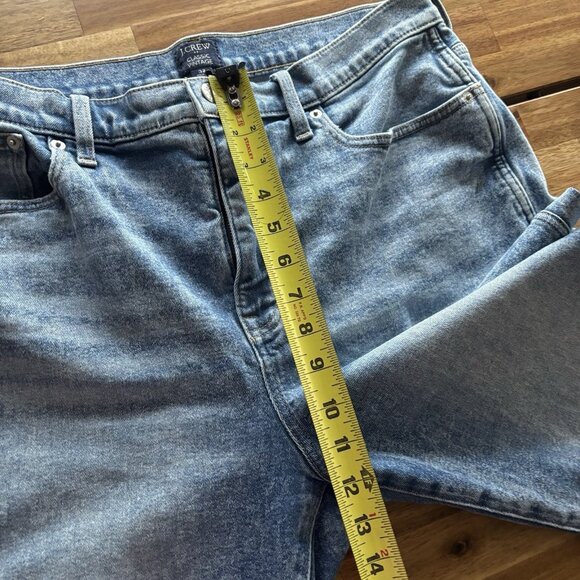J Crew Vintage Classic Women’s Denim Jeans Sz 32 Raw Hem High Rise Casual Preppy - Picture 12 of 13
